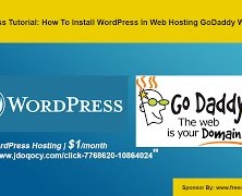 WordPress Tutorial: How to install WordPress in Web Hosting GoDaddy with CPanel