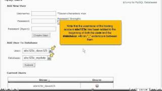 How to create a MySQL database in CPANEL - CPANEL Video Tutorials (CPANEL 11)